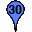 Blue Thirty Marker