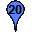 Blue Twenty Marker