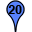 Blue Twenty Marker