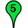Green Five Marker