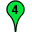 Green Four Marker