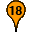 Orange Eighteen Marker