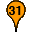 Orange Thirty One Marker
