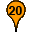 Orange Twenty Marker
