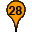 Orange Twenty Eight Marker