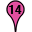 Pink Fourteen Marker