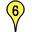 Yellow Six Marker