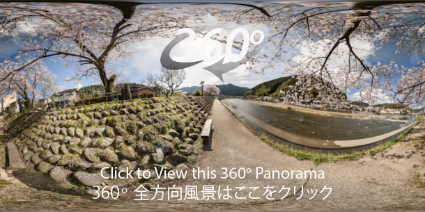 An immersive 360 degree panorama of the Yoshida River