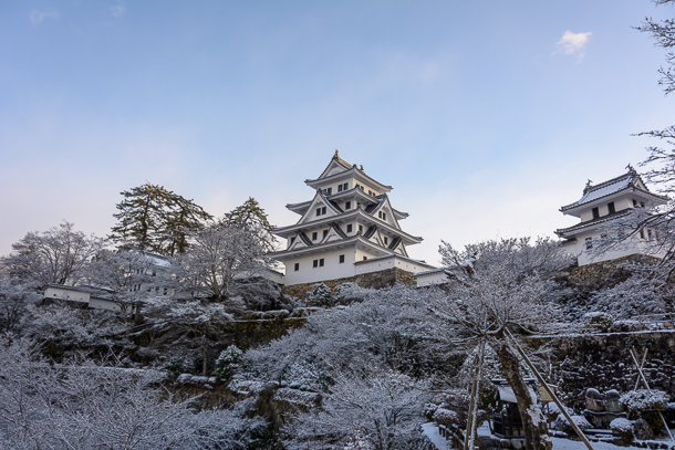 Gujo Castle in the winter