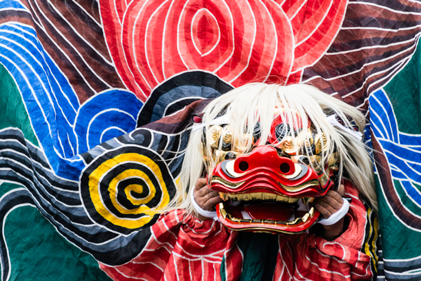 Gujo odori musicians and dancers