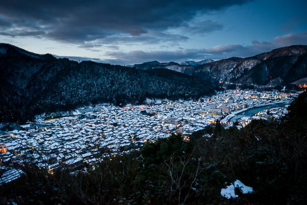 Winter view from Gujo Hachiman Castle